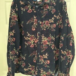 Floral Button-Up Shirt Old Navy